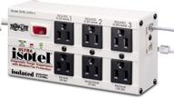 💡 tripp lite isobar 6 outlet surge protector с кабелем длиной 6 футов и угловым штепселем - защита для телефона/факса/модема, металлический корпус, страховка на $50 000 (isotel6 ultra) логотип