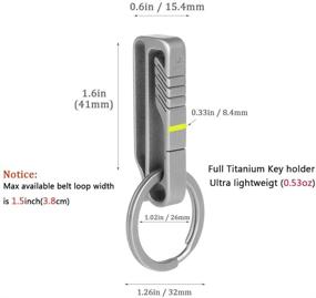 img 3 attached to TISUR Keychain Titanium Detachable: A Sleek Promotional Men's Accessory