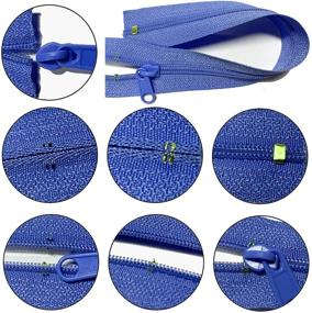 img 1 attached to 🔗 Doitem Zippers: 14 Meter Nylon Endless Zipper Set with Slider and Zipper - 3mm Size, Available in 5 Colors