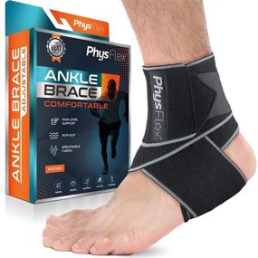 img 4 attached to 🦶 Adjustable Compression Ankle Brace by PhysFlex