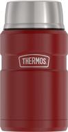 stainless king 24 ounce food jar with vacuum insulation by thermos, matte red логотип