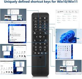 img 1 attached to 📺 Пульт Pepper Jobs W10 GYRO Air TV с QWERTY-клавиатурой и функцей Fly Mouse для Windows 11/10, контроллер LED-подсветки мини-ПК, 6-осевой гироскоп с функцией обучения пульта дистанционного управления