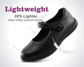 img 3 attached to 👞 Jabasic Girls School Uniform Shoes (1) – Stylish and Comfortable Footwear for Girls' School Uniforms