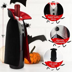 img 3 attached to 🧛 Halloween Vampire Wine Bottle Cover - Spooky Dracula Wine Holder, Halloween Wine Accessories, Decorative Home Décor, Scary Halloween Wine Gifts