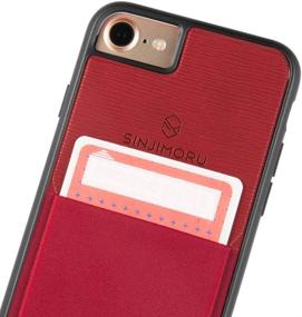 img 4 attached to 📱 Sinjimoru iPhone SE 2020 / iPhone 8/7 Case with Card Holder: Stylish Red Card Wallet Cover for Apple iPhone SE 2/8 / 7 - Sinji Pouch Case