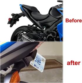 img 2 attached to Xitomer Tail Tidy и Fender Eliminator для GSX-S 1000 / GSX-S 1000F 2015-2021 / GSX-S750 2017-2021 - Подходит для стандартного света для номерного знака и совместим с оригинальной и сторонней мигалками!