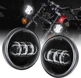 img 4 attached to 🏍️ 2pc 4.5" Osram LED Harley Fog Passing Light - Black Finish, 6,500K, 2,880 Lumens - Motorcycle Passing Fog Lamp Light for Harley Davidson Accessories - Electra Glide, Road King, Heritage Softail