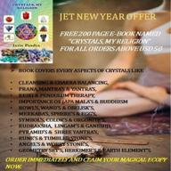 🔮 jet international crystal therapy healing dowsing crystal - 7 chakra tumbled cage pendulum with free booklet logo