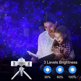 img 3 attached to 🌌 SkyLite LED Star Night Light Projector with Remote Control, Bluetooth Speaker, and Nebula Cloud/Moon/Ocean Wave for Bedroom, Game Room, Decoration Party (White) - Enhanced SEO