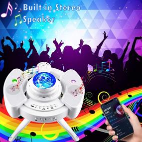 img 2 attached to 🌌 SkyLite LED Star Night Light Projector with Remote Control, Bluetooth Speaker, and Nebula Cloud/Moon/Ocean Wave for Bedroom, Game Room, Decoration Party (White) - Enhanced SEO