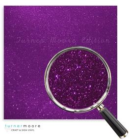 img 2 attached to 💜 Purple Glitter Vinyl - 12x15 Feet Transparent Adhesive Roll for Cricut, Silhouette, Craft Cutters, and Die Cutters - Turner Moore Edition (Purple Glitter)