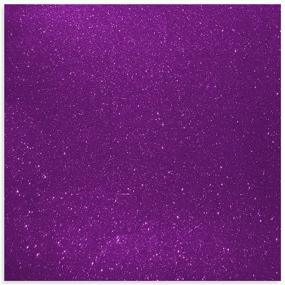 img 4 attached to 💜 Purple Glitter Vinyl - 12x15 Feet Transparent Adhesive Roll for Cricut, Silhouette, Craft Cutters, and Die Cutters - Turner Moore Edition (Purple Glitter)