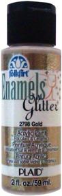 img 1 attached to ✨ FolkArt Enamel Glitter and Metallic Paint - Assorted Colors (2 oz), SKU#: 2798, Glitter Gold