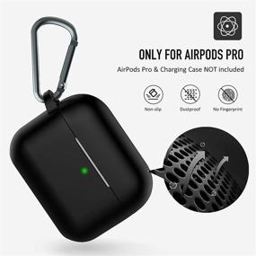 img 3 attached to 🔋 Чехол Coffea AirPods Pro: Гладкая силиконовая защита с брелоком для Apple AirPods Pro, черный - Зарегистрированный патент в США