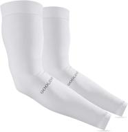 gooudo arm sleeves upf 50+ compression sleeves for men & women - ideal for football, baseball, and uv sun protection logo