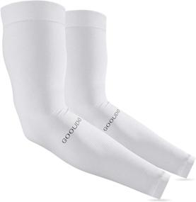 img 4 attached to GOOUDO Arm Sleeves UPF 50+ Compression Sleeves for Men & Women - Ideal for Football, Baseball, and UV Sun Protection