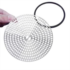 img 2 attached to Shiwely Shower Drain Hair Catcher: Stainless Steel & Silicone Protector - Easy Clean Mesh Trap for Effective Drainage (Black, 1 Pair)