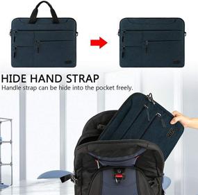 img 2 attached to Stylish Laptop Bag: 13-15.6 inch Computer Sleeve Case for Men - Briefcase & Shoulder Bag