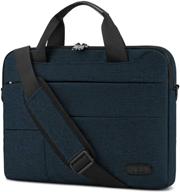 stylish laptop bag: 13-15.6 inch computer sleeve case for men - briefcase & shoulder bag logo