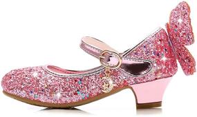 img 2 attached to 👑 Stunning Sparkly Princess Toddler Girls' Wedding Shoes and Flats