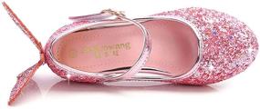 img 1 attached to 👑 Stunning Sparkly Princess Toddler Girls' Wedding Shoes and Flats
