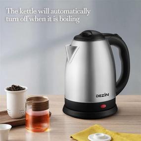 img 1 attached to ☕ Upgraded Dezin Electric Kettle - 2L Stainless Steel Tea Kettle for Fast Boiling, Auto Shut Off & Boil-Dry Protection - Ideal for Coffee, Tea, and Beverages