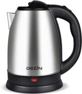 ☕ upgraded dezin electric kettle - 2l stainless steel tea kettle for fast boiling, auto shut off & boil-dry protection - ideal for coffee, tea, and beverages logo