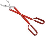 🔴 extra light and long aluminium barbecue grill tong set - kamaster scissors tongs for easy food control on bge, grill accessories with red handle logo