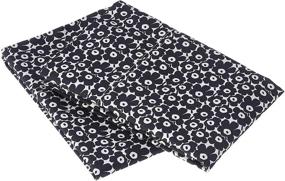 img 2 attached to 🌸 Premium Marimekko Pikkuinen Unikko Pillowcase Pair - Standard Size, Black