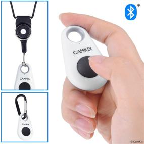 img 3 attached to 📸 Bluetooth Camera Shutter Remote Control by CamKix - Drop Style, iPhone/Android Compatible - One Button Control - Carabiner and Lanyard with Detachable Ring Included