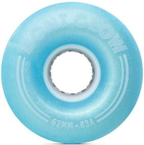 img 1 attached to 🔵 Bont Skates: Glow Light Up LED Quad Roller Skate Wheels - Luminous Street Outdoor Skating (62x35mm 83A) - Pack of 4 in Tickle Blue