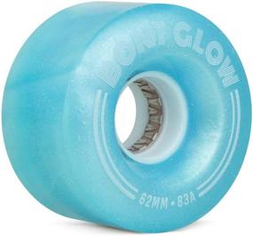 img 2 attached to 🔵 Bont Skates: Glow Light Up LED Quad Roller Skate Wheels - Luminous Street Outdoor Skating (62x35mm 83A) - Pack of 4 in Tickle Blue