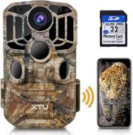 📸 【2021 upgraded】xtu wifi trail camera: hunting camera 24mp 1296p hd game deer camera with infrared night vision, motion activated, waterproof for wildlife monitoring. includes 32gb sd card & easy installation logo