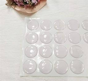 img 4 attached to 🔵 MEYA Set of 50 Clear Round 3D Dome Circle Epoxy Stickers | DIY Bottle Cap Sticker | Self Adhesive Resin | 2 Inch Size