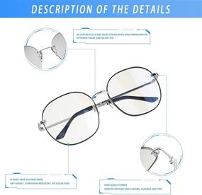 img 2 attached to 👓 VOFO VISION Oversized Round Blue Light Blocking Glasses for Women Men, Gaming Computer Glasses with 39% Blue Light Blocking - VF2604