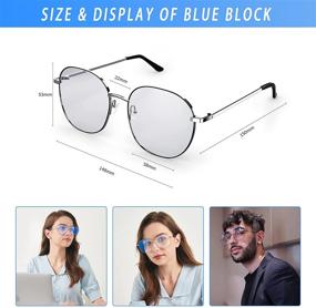 img 3 attached to 👓 VOFO VISION Oversized Round Blue Light Blocking Glasses for Women Men, Gaming Computer Glasses with 39% Blue Light Blocking - VF2604
