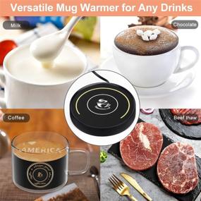 img 2 attached to ☕ Coffee Mug Warmer: Smart Thermostat Coaster for Hot Tea at Office/Home Desk - Auto On/Off, Gravity Switch, 135F, LED Indicator