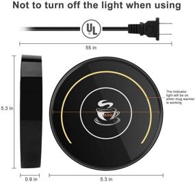 img 3 attached to ☕ Coffee Mug Warmer: Smart Thermostat Coaster for Hot Tea at Office/Home Desk - Auto On/Off, Gravity Switch, 135F, LED Indicator