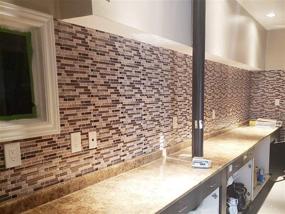 img 1 attached to 👩 Enhance Your Kitchen with STICKGOO 10-Sheet Peel and Stick Wall Tile - Self-Adhesive Sandstone Backsplash (Thicker Design)