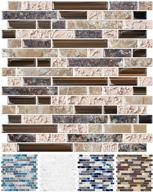 👩 enhance your kitchen with stickgoo 10-sheet peel and stick wall tile - self-adhesive sandstone backsplash (thicker design) logo