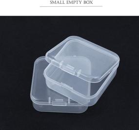 img 1 attached to Heatoe 30-Pack Small Clear Plastic Beads Storage Containers with Hinged Lid - Perfect for Small Items, Crafts