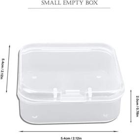 img 3 attached to Heatoe 30-Pack Small Clear Plastic Beads Storage Containers with Hinged Lid - Perfect for Small Items, Crafts