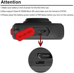 img 3 attached to PROGRACE Kids Camera Underwater Waterproof Camera For Kids Camcorder For Boys Girls 4X Digital Zoom 3-Level Volume Adjustment(Red)
