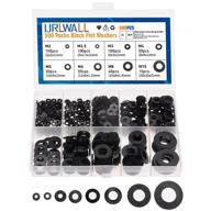 ⚙️ essential 500pcs black nylon washers assortment kit - m2, m2.5, m3, m4, m5, m6, m8, m10 metric sealing spacer gasket rings logo