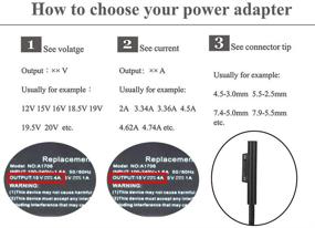 img 3 attached to 65W Portable Charger for Microsoft Surface Pro 3, 4, 5, 6, 7 Series | Surface Book, Laptop, 3/2/1 Charger | Wall Plug Adapter Power Supply Cord