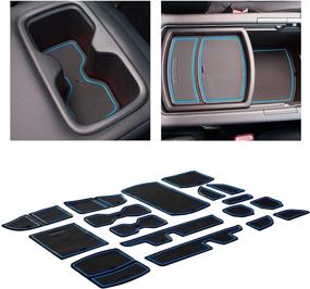 img 4 attached to Premium CupHolderHero Accessories for Honda Accord 2018-2022 – Custom Non-Slip Anti Dust Cup Holder Inserts, Center Console Liner Mats, Door Pocket Liners 17-pc Set (Blue Trim)