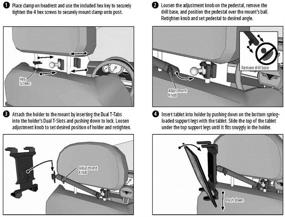 img 1 attached to Arkon Heavy Duty Tablet Headrest Mount Holder: Ultimate Stability for Apple iPad Air 2, iPad Pro, iPad 4 3 2 - 10 inch Arm