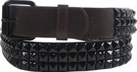 🖤 edgy and stylish: black pyramid studded leather women's belts and accessories logo