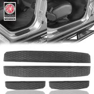 🚪 hooke road black door sill entry guard plate thresholds for jeep jl wrangler unlimited/gladiator jt | 2018-2021 logo