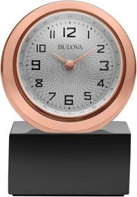 img 2 attached to ⌚ Bulova B5015 Sphere Table Clock: Stylish Rose Gold/Tone Finish with Black Base